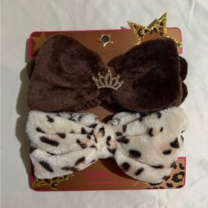 Paris Hilton Brown and Cream Spa Headband Set